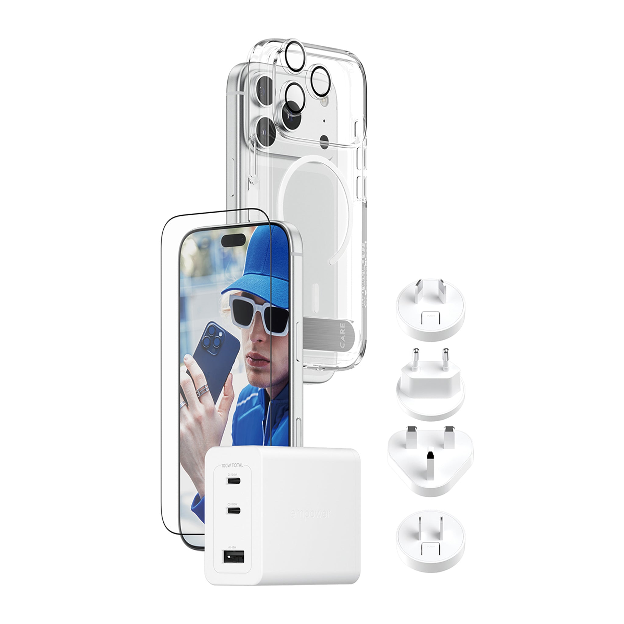 CARE™ by PanzerGlass® 4-in-1 Travel Set iPhone 18 Pro